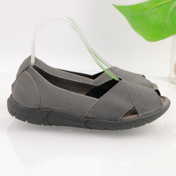 BareTraps Womens Kami Slip On Shoe Size 7.5 Black Gray Elastic Sporty Comfy Flat - Picture 8 of 10